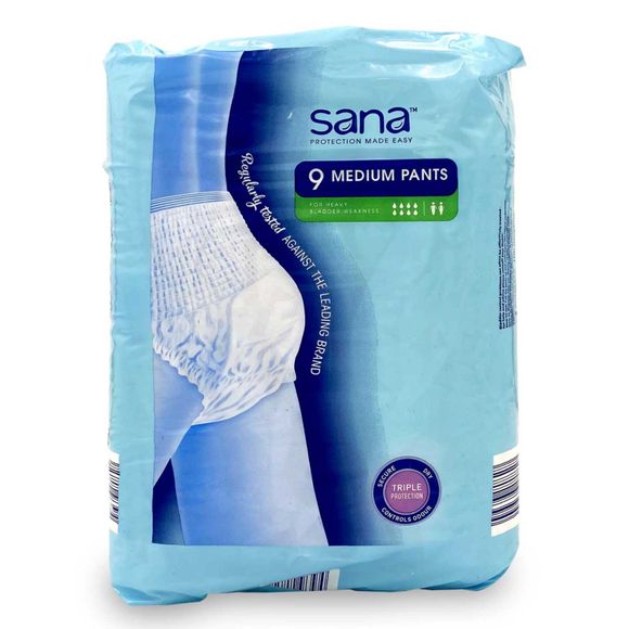 Sana Incontinence Pants - Medium 9 Pack